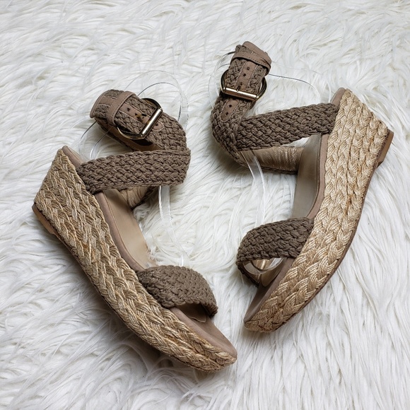 Stuart Weitzman Shoes - Stuart Weitzman Alex Braided Low Wedge Sandals